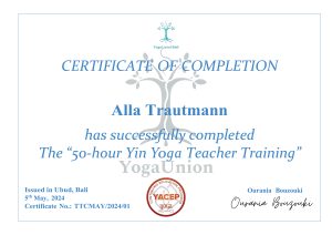 50-hour Yin Yiga Teacher Training